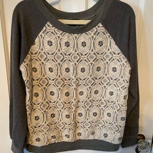 Sam and Lavi sweatshirt with lace from Anthro